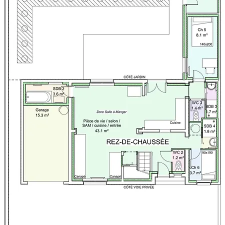 Дом отдыха Maison A 10 Min Du Centre Dans Avenue Privee !